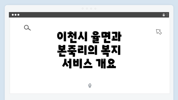 이천시 율면과 본죽리의 복지 서비스 개요