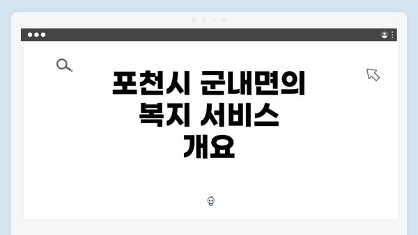 포천시 군내면의 복지 서비스 개요