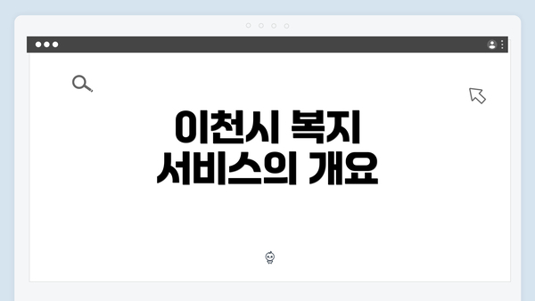 이천시 복지 서비스의 개요
