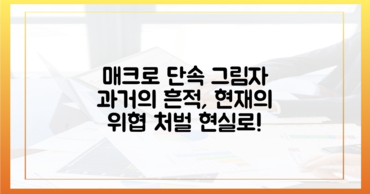 매크로 단속: 과거의 그림자