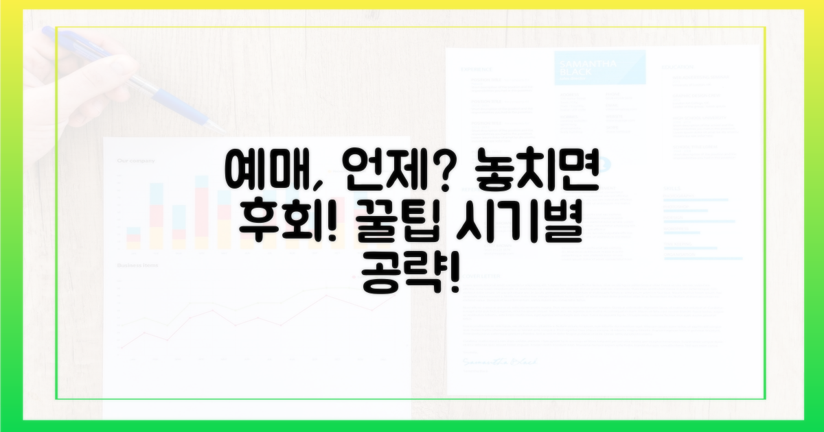 예매 시기, 언제 하는 것이 좋을까?