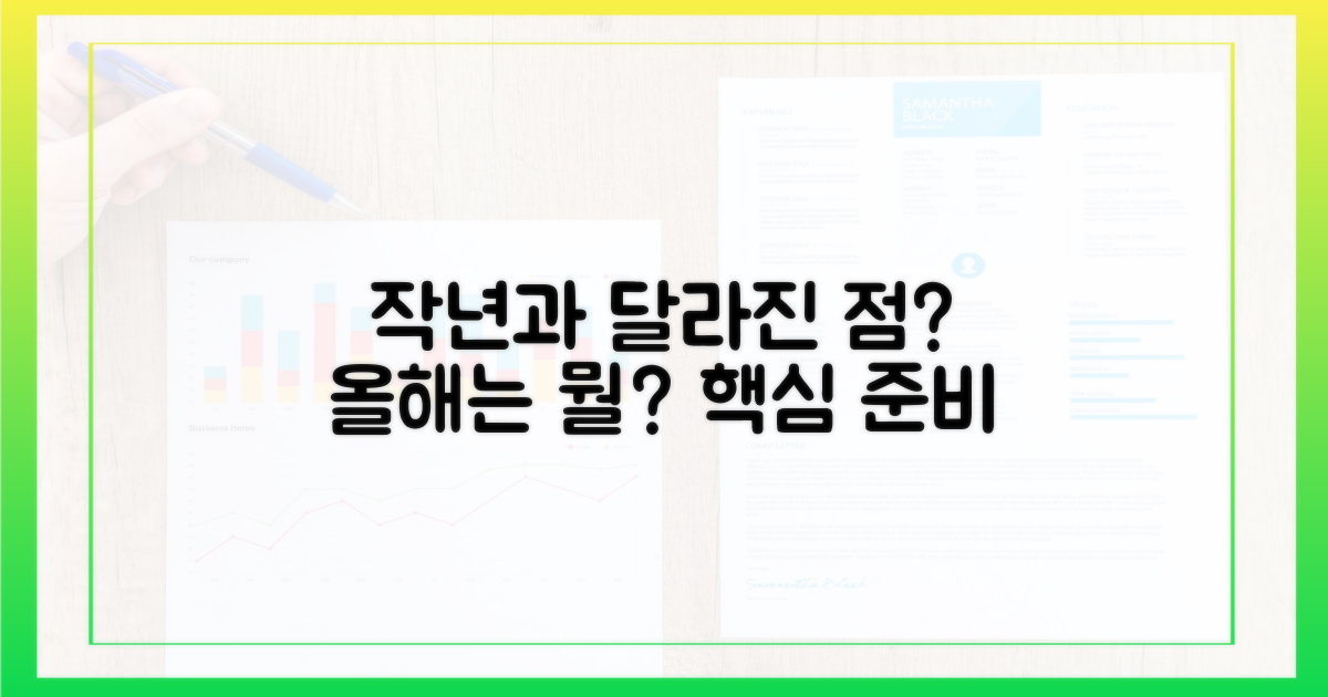 작년과 달라진 점: 무엇을 준비해야 할까?