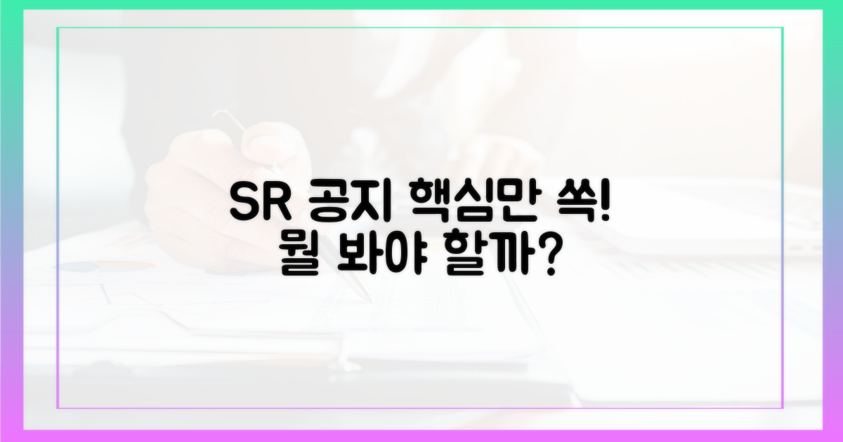 SR 공지, 무엇을 봐야 할까?