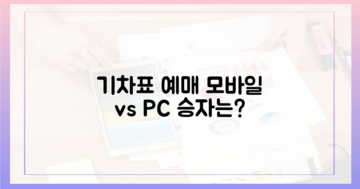기차표 예매, 모바일 vs PC, 승자는 누구?