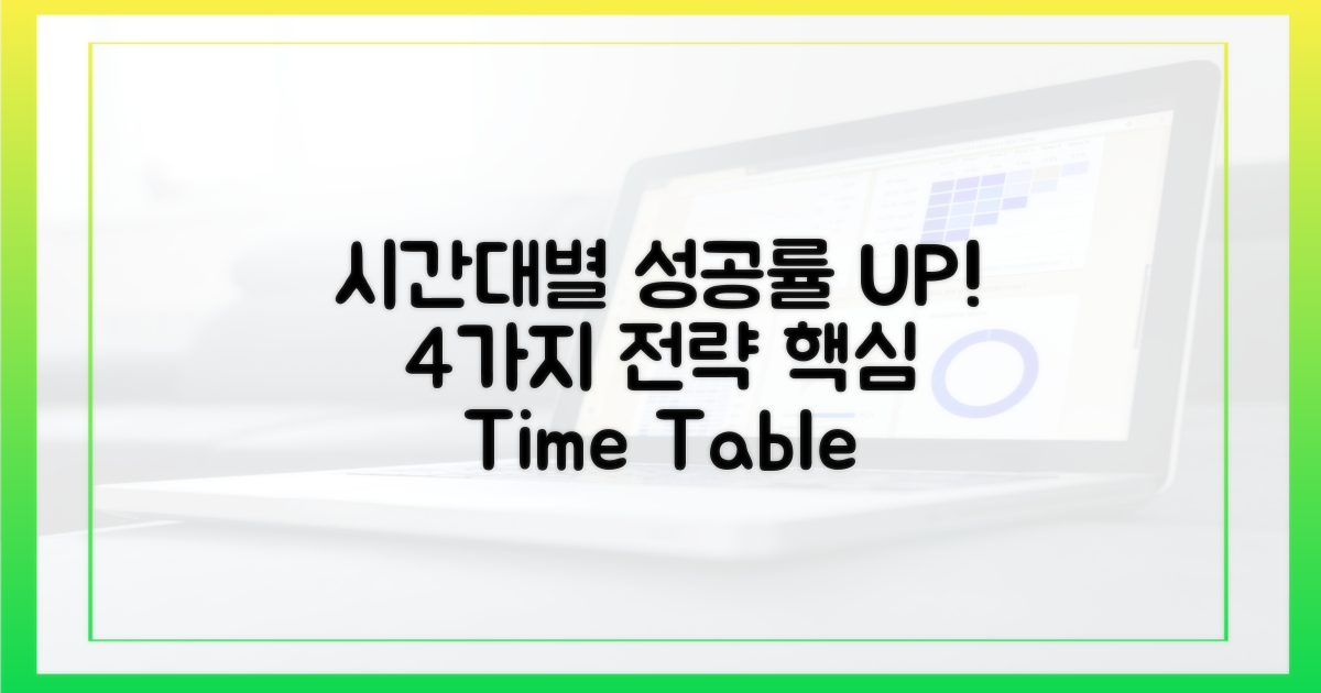 시간대별 성공률, 4가지 전략