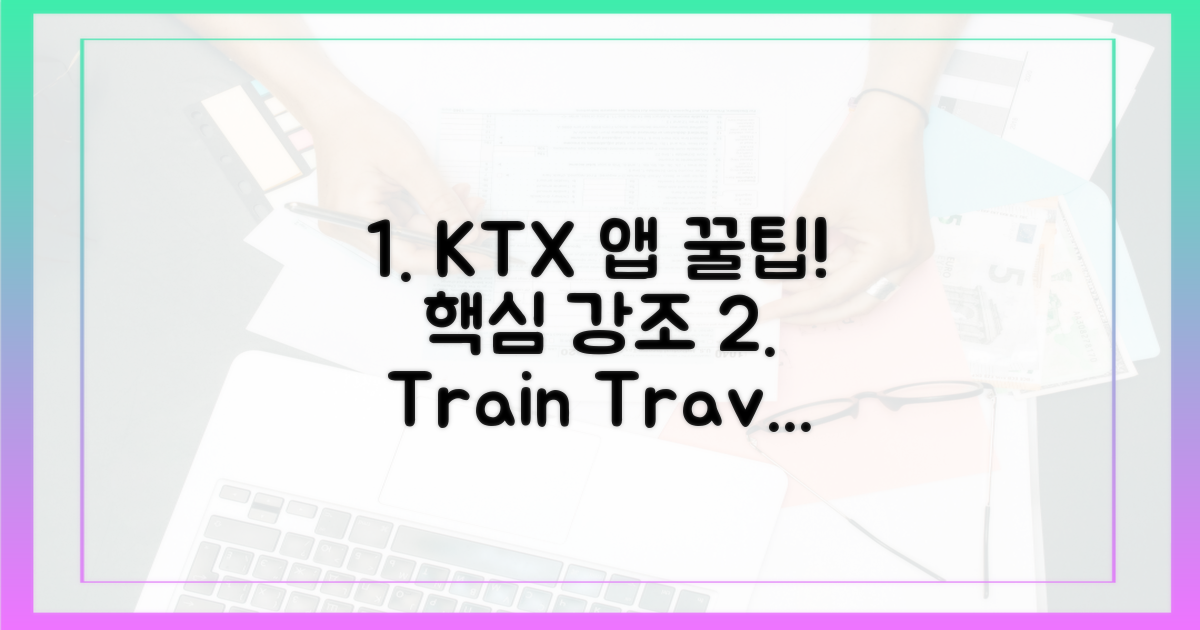 KTX 앱 활용 꿀팁