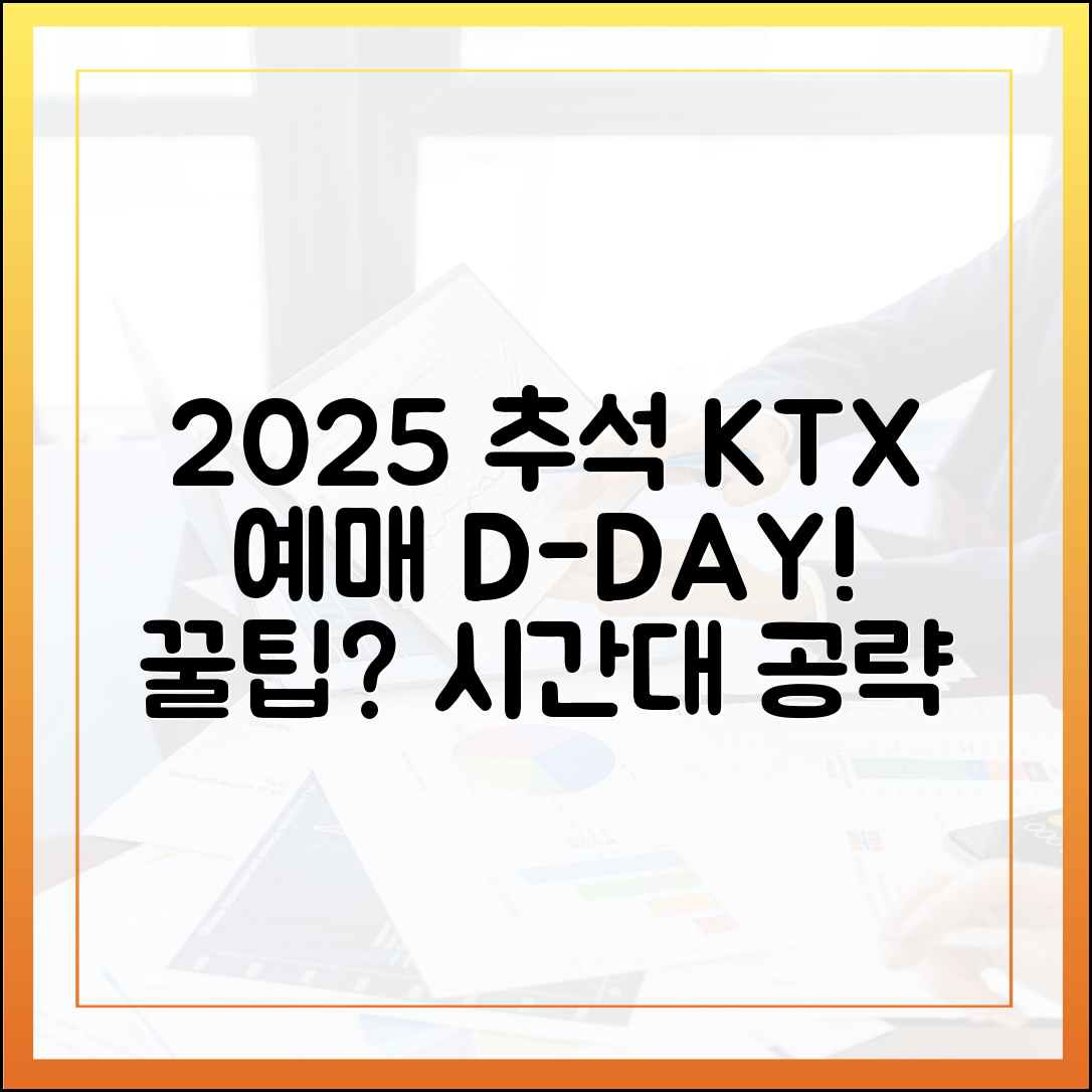2025 추석 KTX, 일반예매 D-Day! 노선별 시간대 공략법?