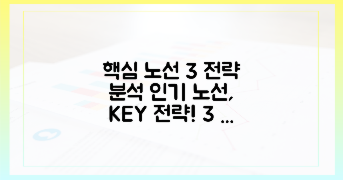 3개 인기 노선, 핵심 전략 분석