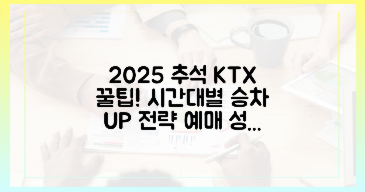 2025 추석 KTX, 승차 확률 높이는 시간대별 공략법