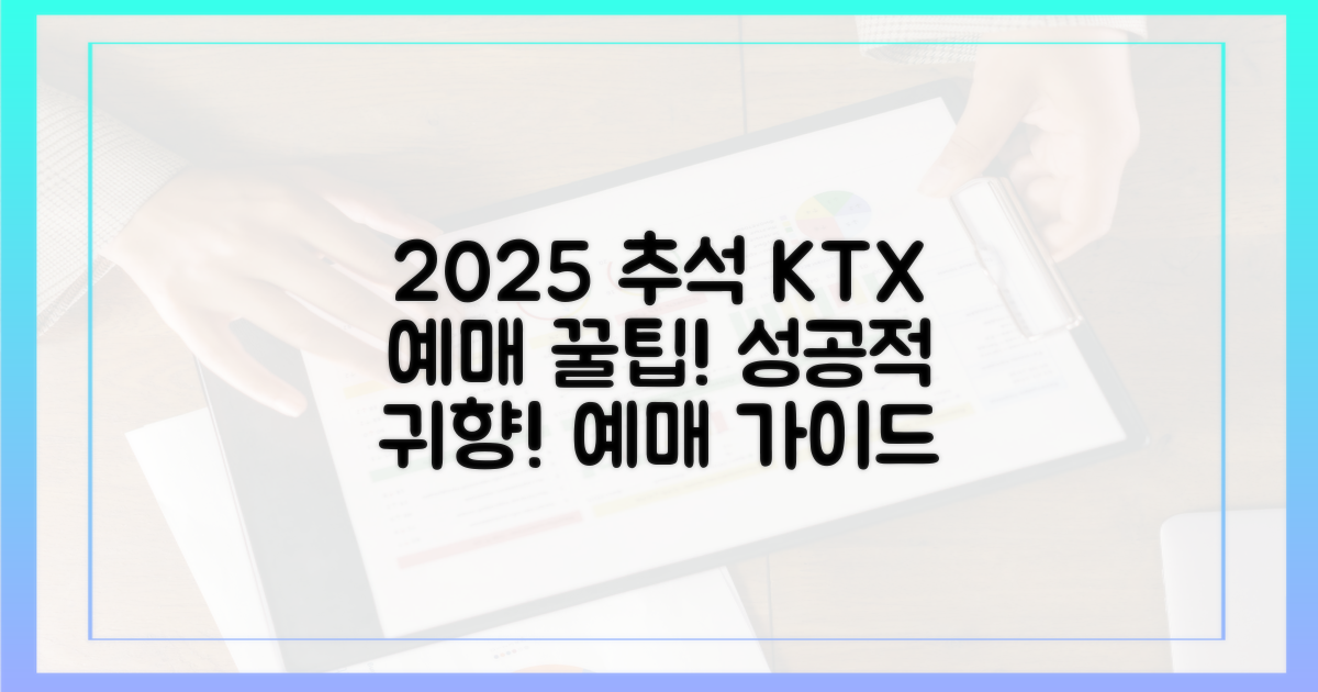 2025 추석 KTX 예매, 성공적인 귀향길을 위한 완벽 가이드