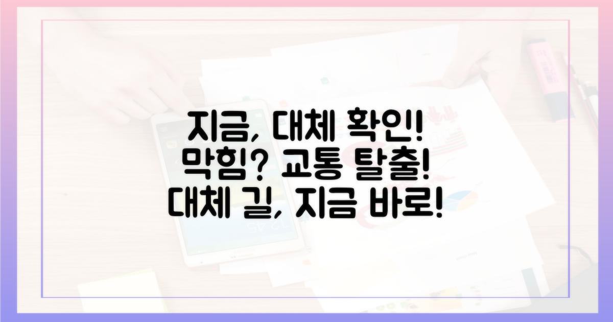 대체 교통편, 지금 확인!