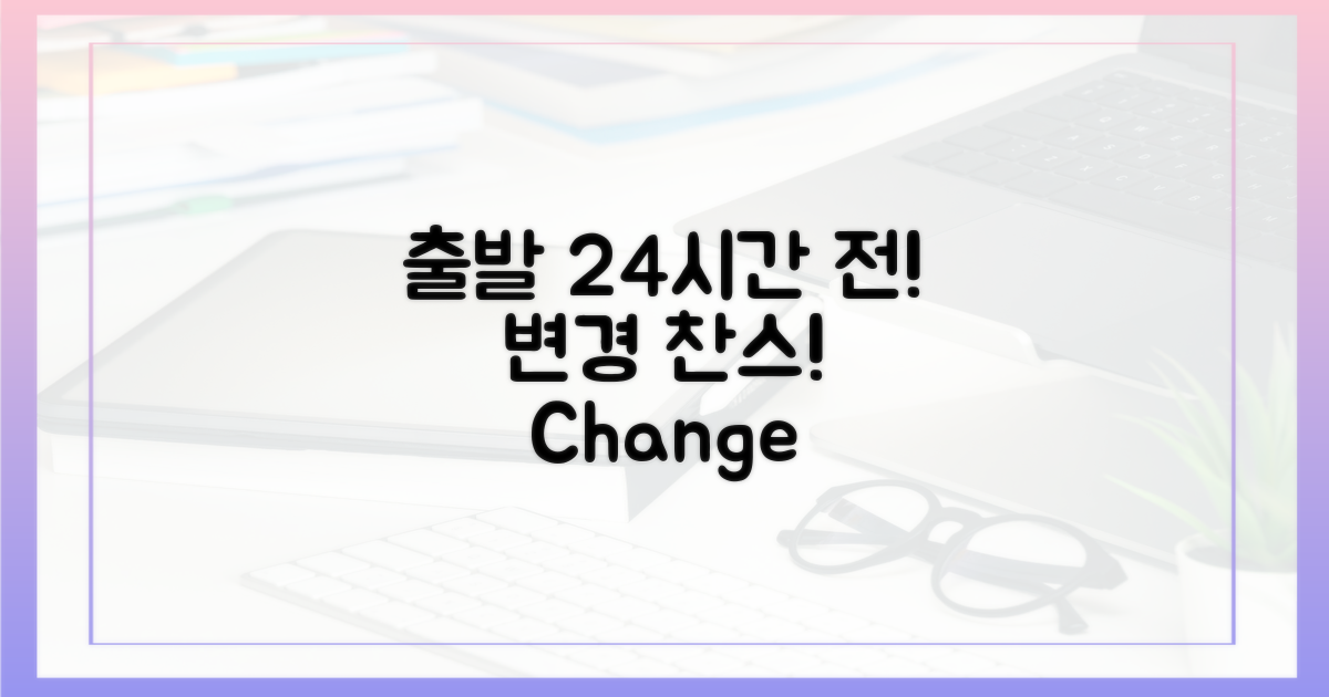 출발 전 24시간, 변경 기회