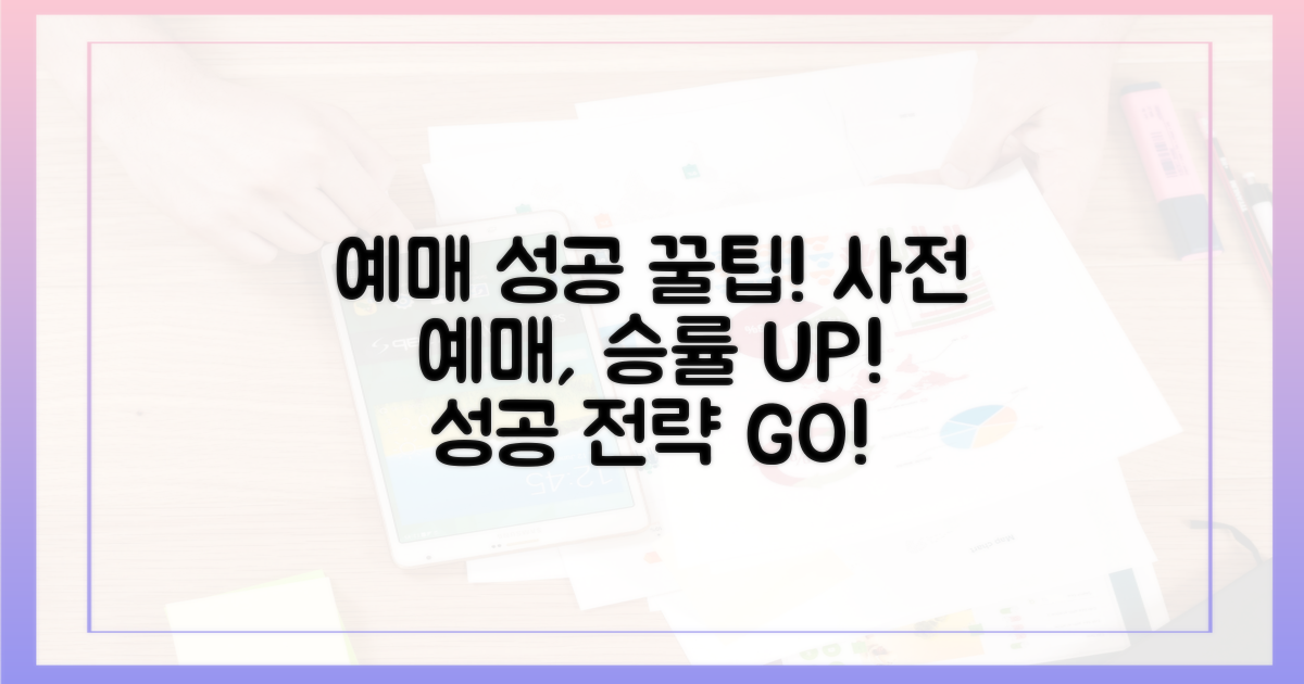 사전 예매, 성공 확률 높이기
