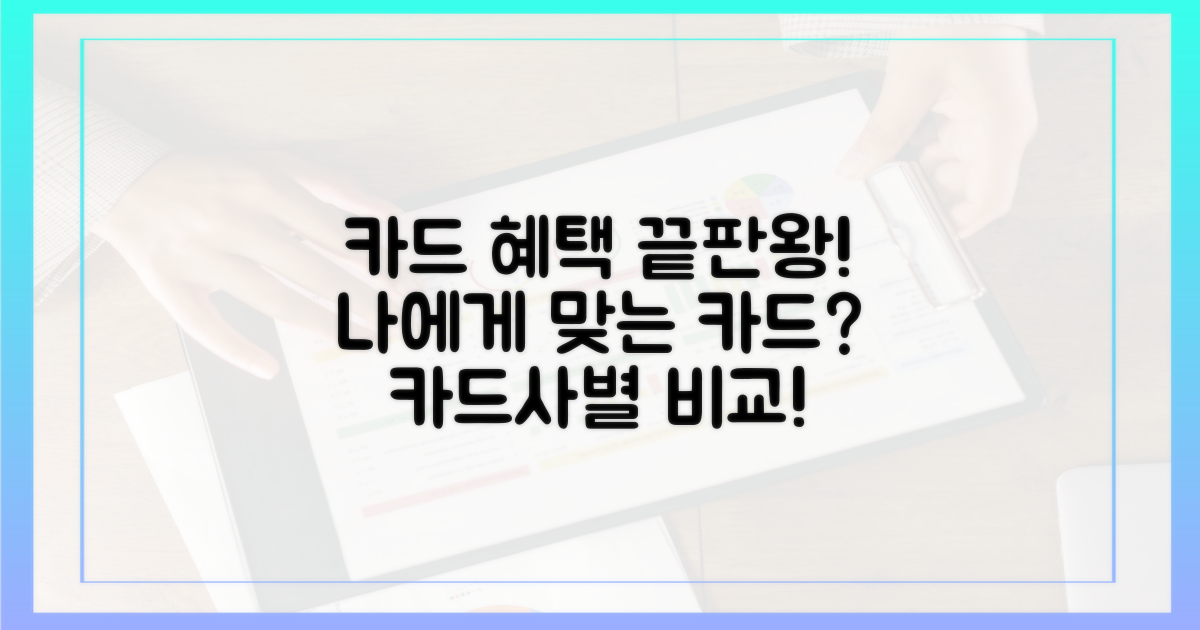 카드사별 혜택 비교: 나에게 맞는 카드는?