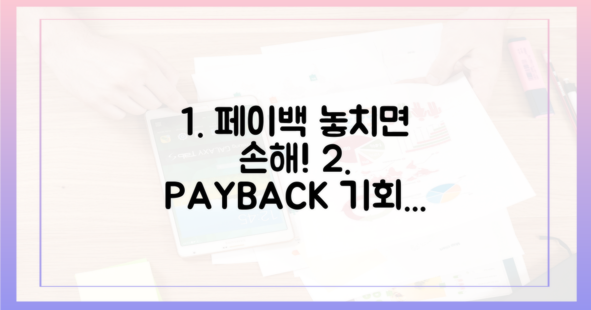 페이백, 놓치지 마세요!