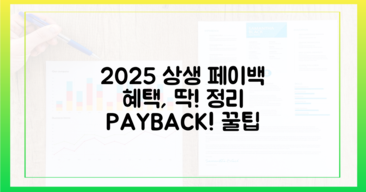 2025년 상생페이백 혜택: 한눈에 보기