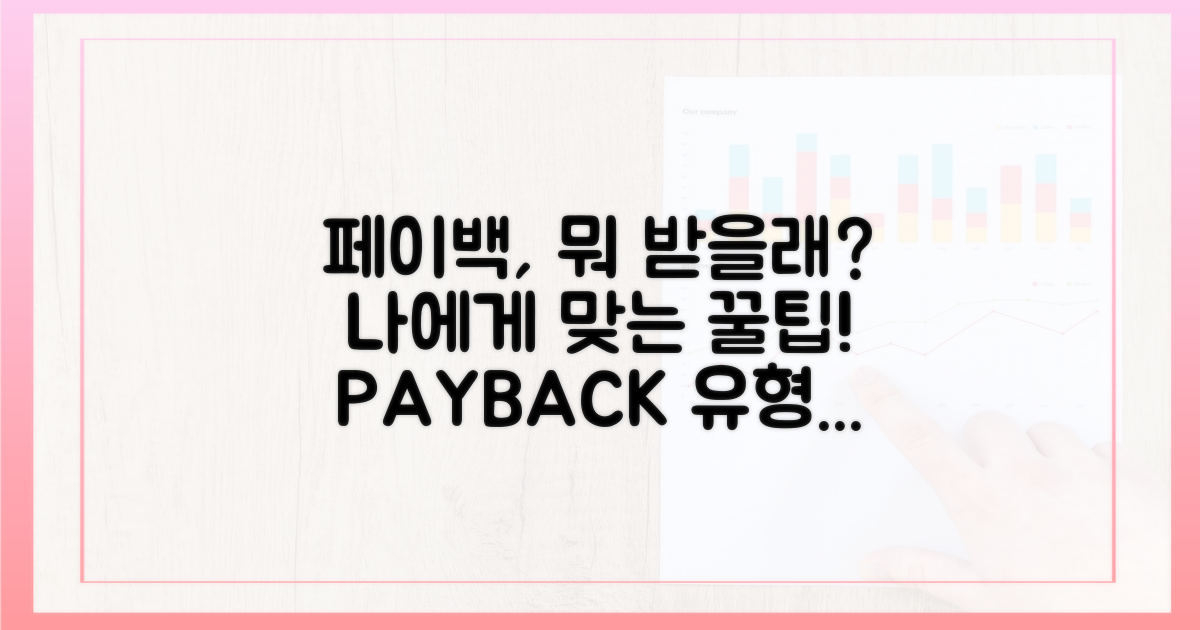 다양한 페이백 유형, 나에게 맞는 혜택 찾기