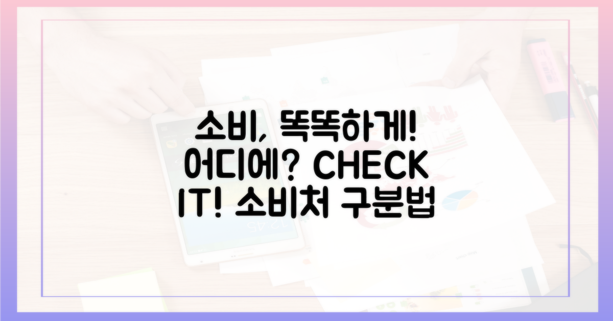 소비처, 어떻게 구분할까?