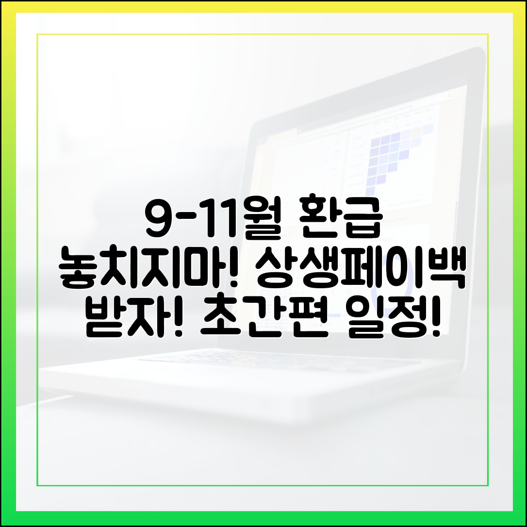 9-11월 환급, 상생페이백 놓치지 마세요! (초간편 일정