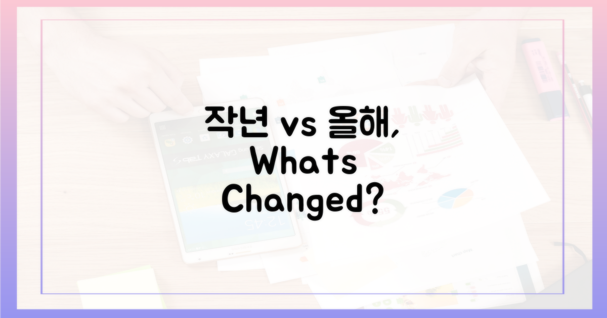 작년 vs 올해, 달라진 점은?