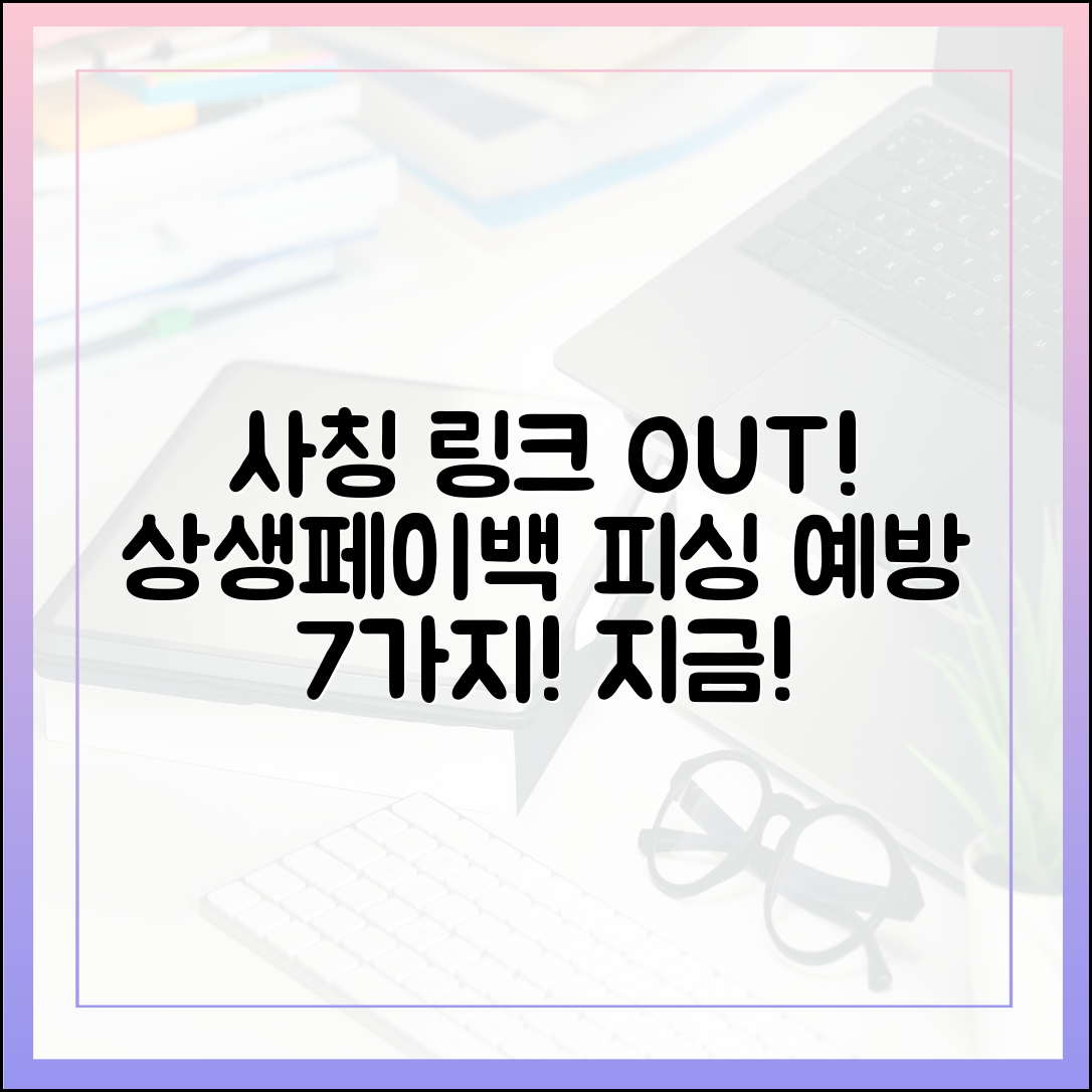 사칭 링크 OUT! 상생페이백 피싱 예방 7가지 수칙, 지금 확인!