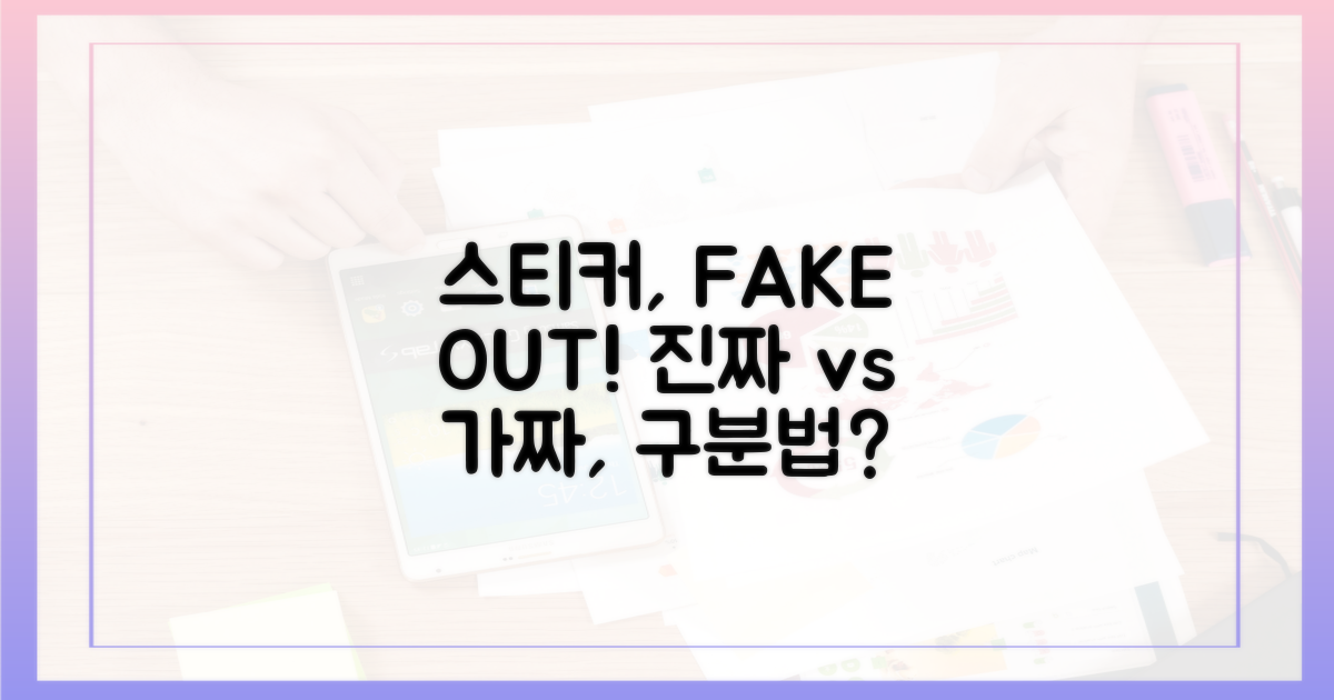 스티커, 위조 방지 방법은?