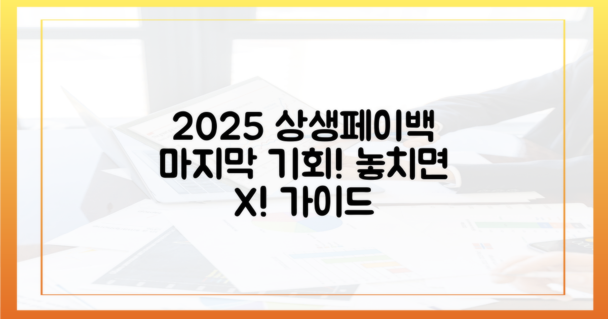 놓치면 후회! 2025 상생페이백 막차 탑승 가이드