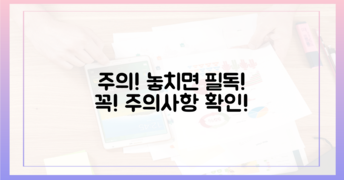주의사항, 놓치지 마세요!