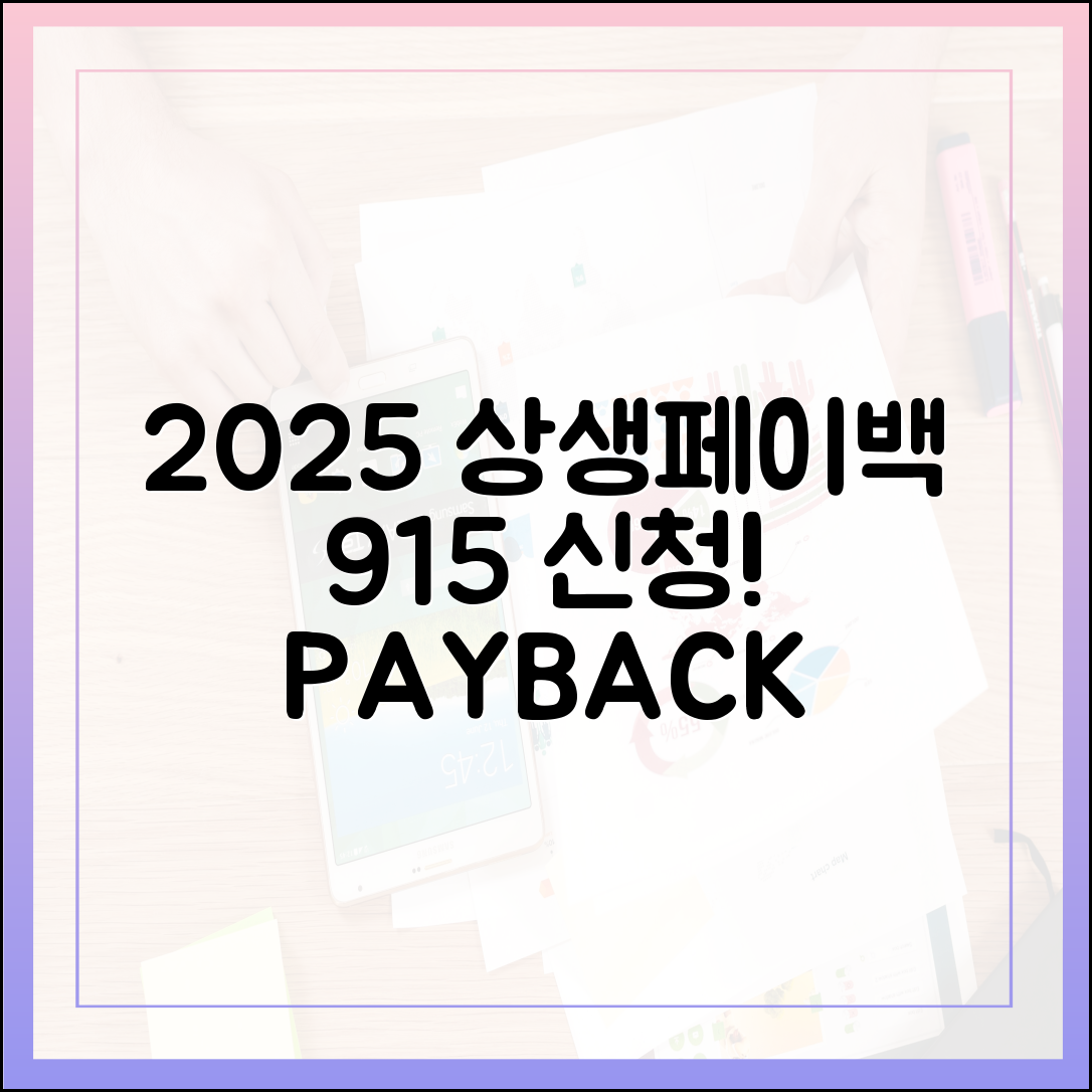 2025 상생페이백 완벽 가이드: 9/15 신청, 11/30 마감!